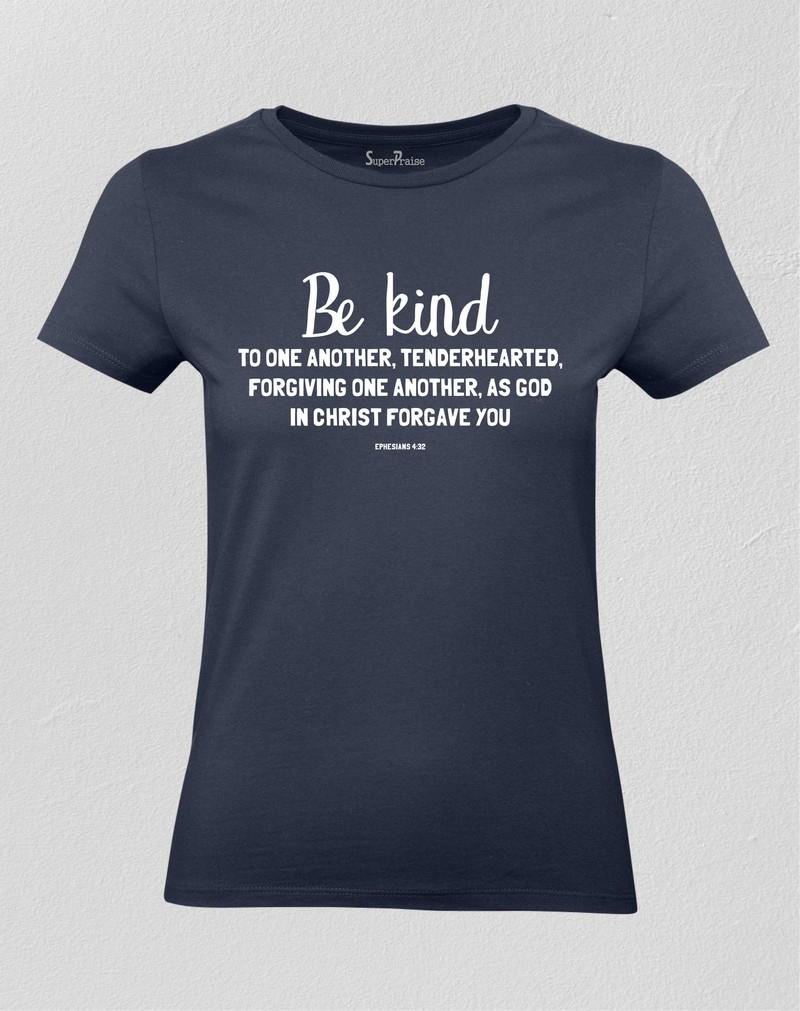 Christian Women T shirt Be Kind To One Another Bible Verse Church