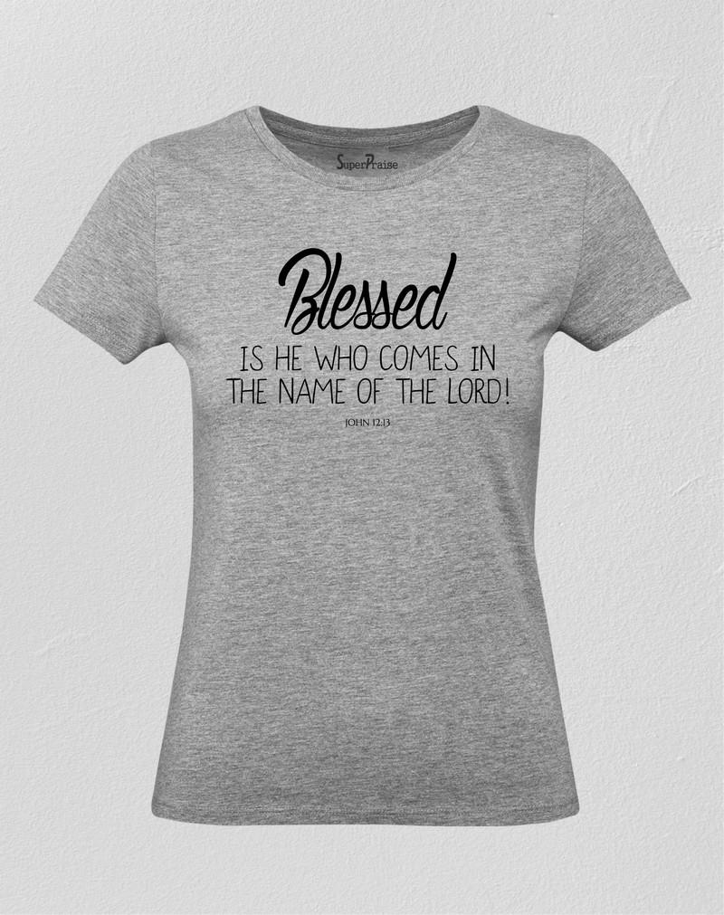 Women Christian T Shirt Blessed Prayer Jesus