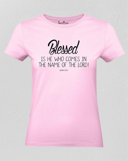 Women Christian T Shirt Blessed Prayer Jesus