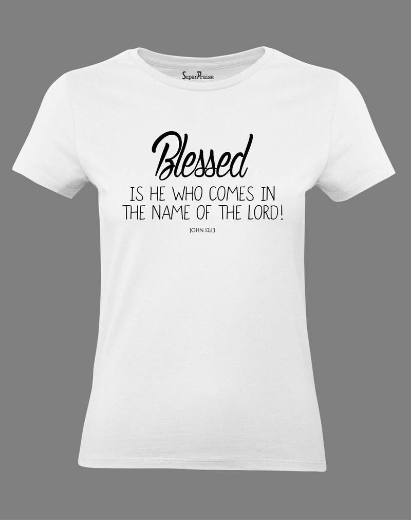 Women Christian T Shirt Blessed Prayer Jesus