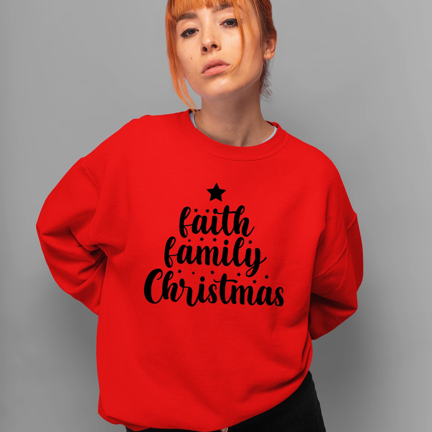 Faith Family Christmas Sweatshirt