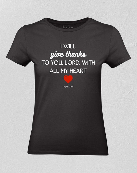 Give Thanks To The Lord Christian Women T shirt