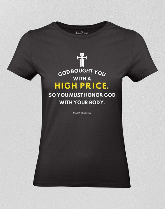 God Bought You With A High Price Christian Women T shirt