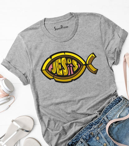 Jesus Fish Symbol Christian T Shirt