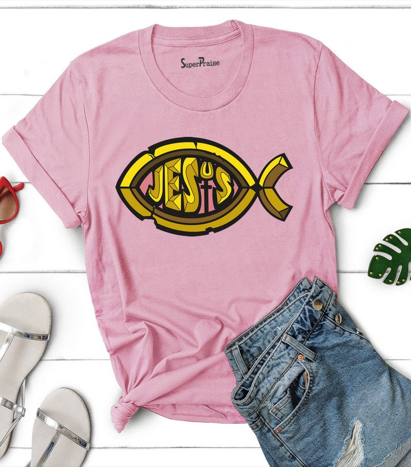 Jesus Fish Symbol Christian T Shirt