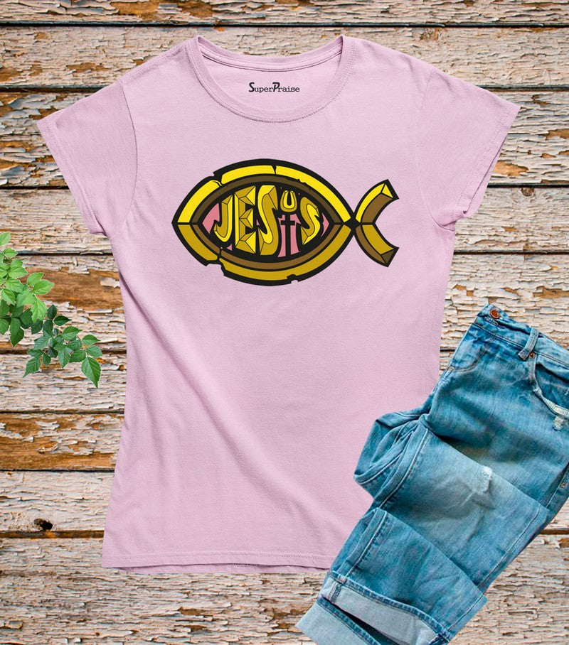 Jesus Fish Symbol Christian T Shirt