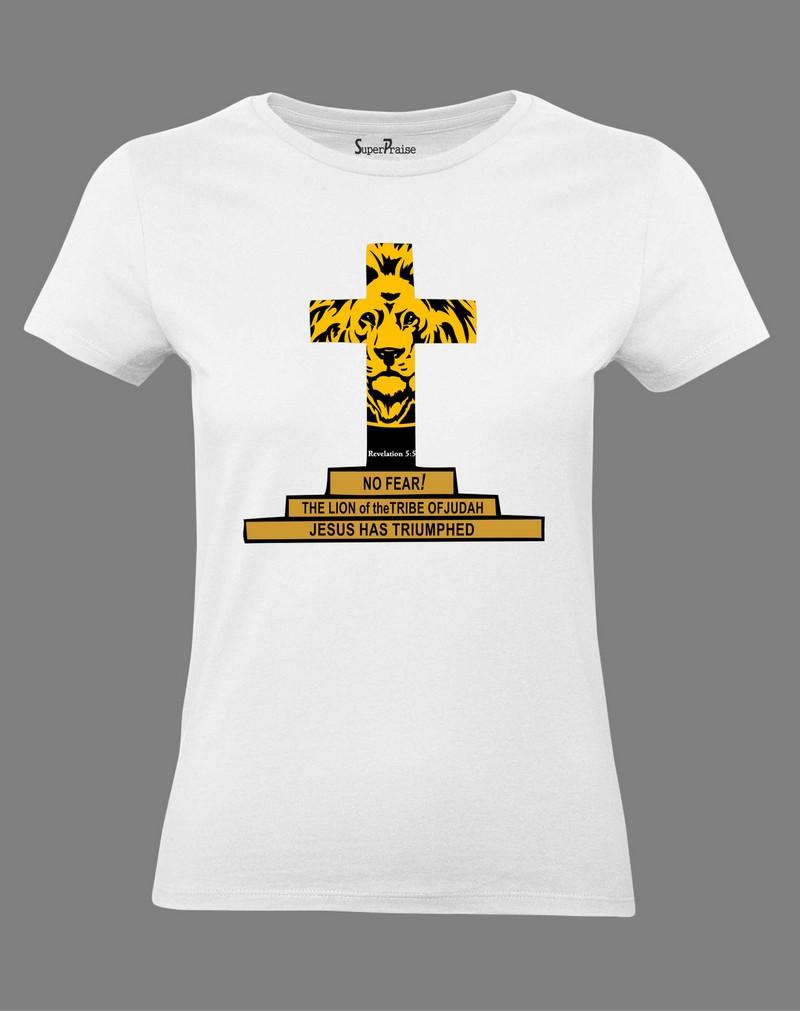 Jesus Has Triumphed Lion Women T Shirt