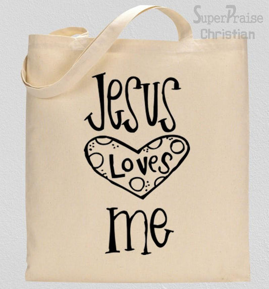 Jesus Loves Me Quotes Tote Bag