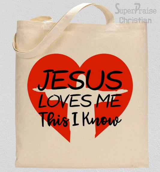 Jesus Loves me this I Know Tote Bag