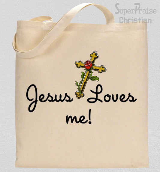 Jesus Loves Me Tote Bag