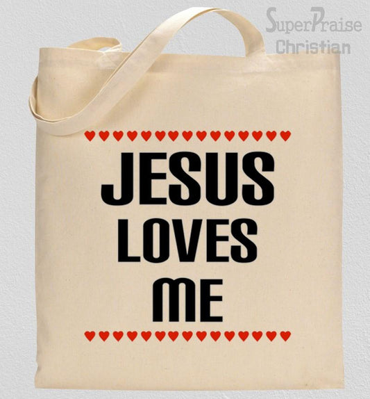 Jesus Loves Me Tote Bag