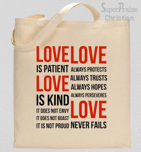 Love Is Patient Tote Bag