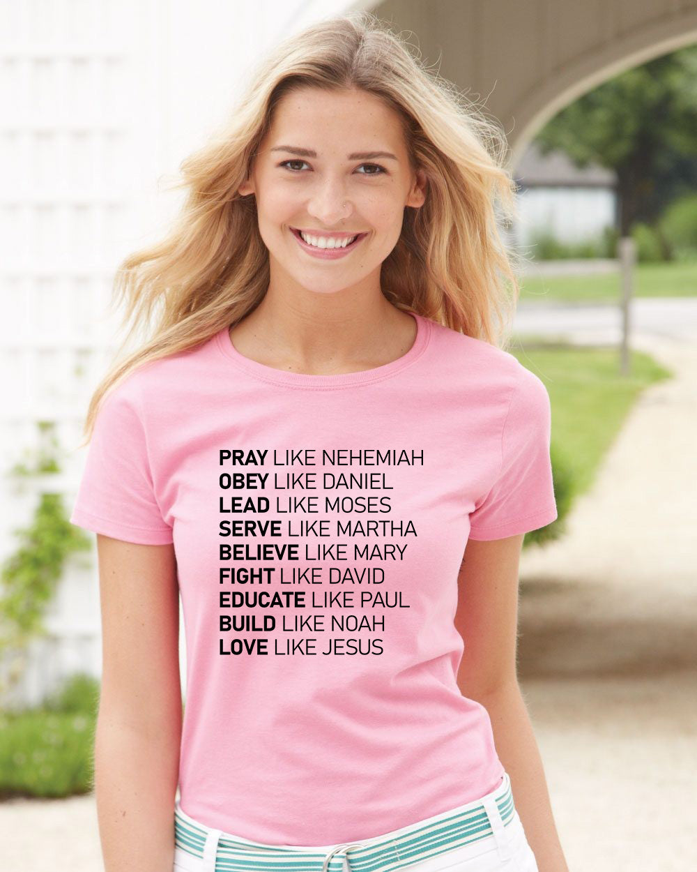 Pray Obey Lead Serve Believe Love Like Jesus Christian T Shirt