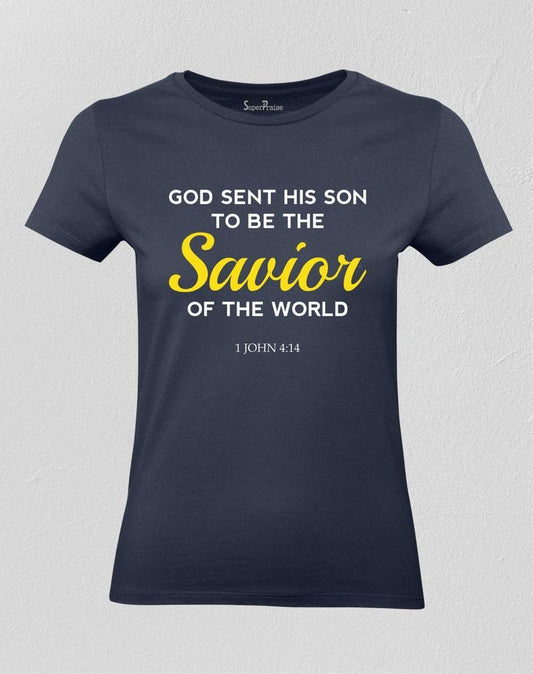 Savior Of The World Christian Women T shirt