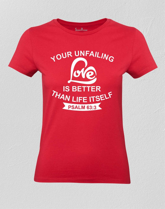 Christian Women T shirt Unfailing Love 